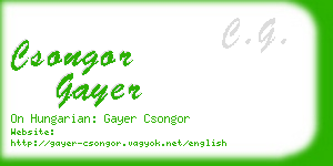 csongor gayer business card